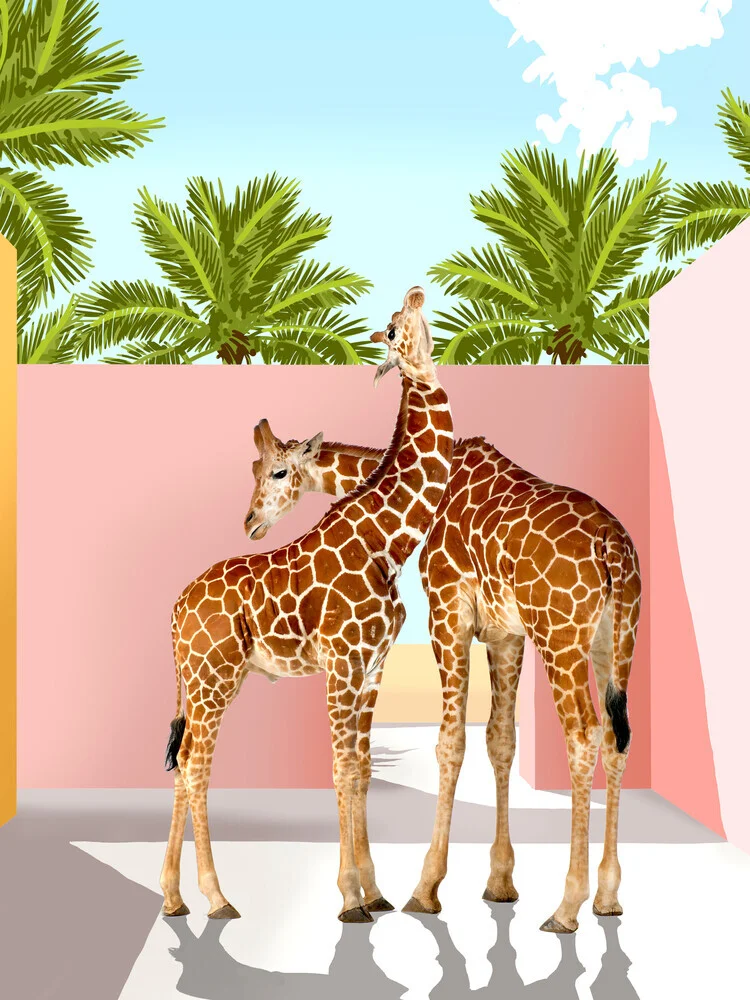 Giraffe Villa | Contemporary Modern Architecture Digital Graphic Art - fotokunst von Uma Gokhale