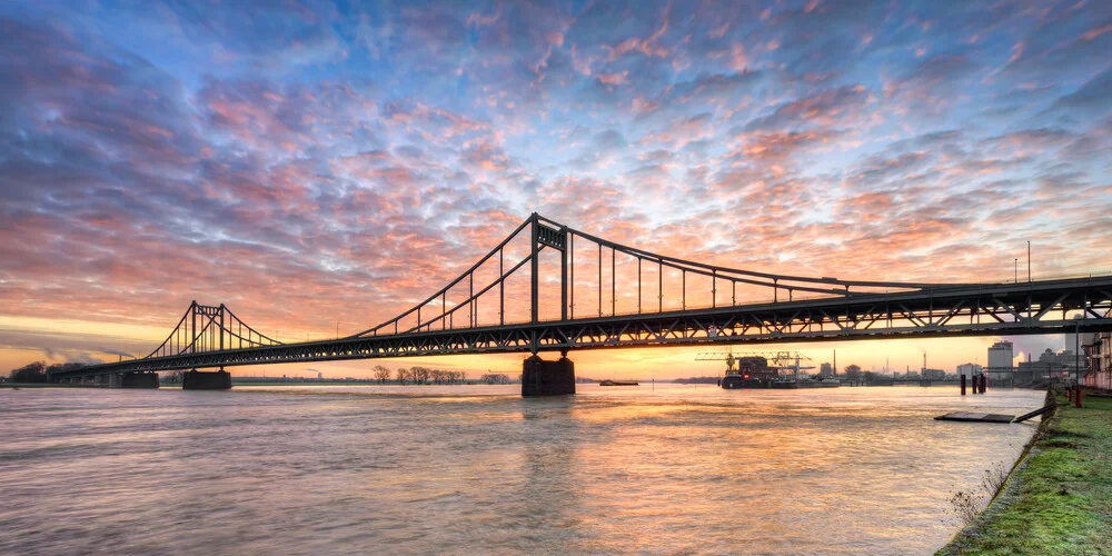 Krefeld-Uerdingen Rhine Bridge at sunrise - Fineart photography by Michael Valjak