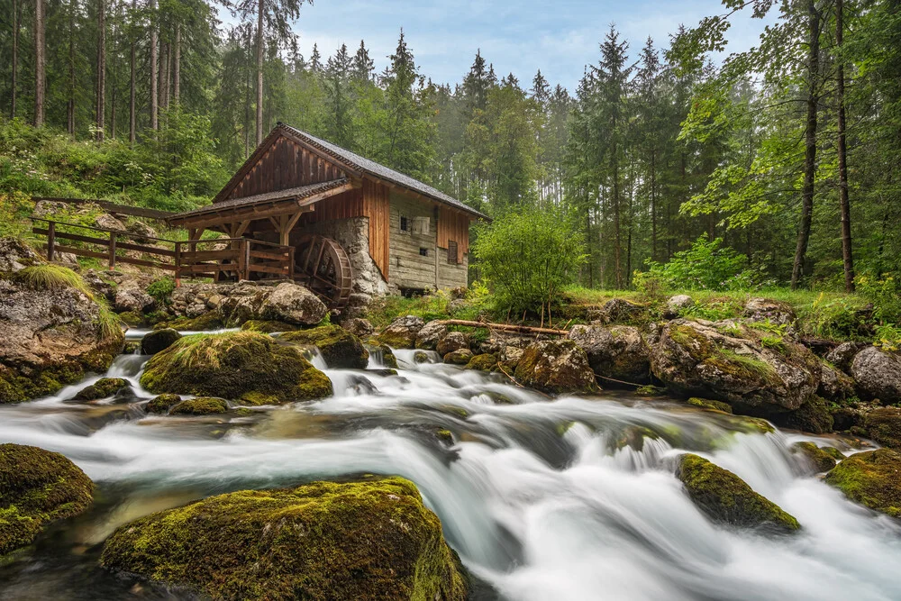 Mill at Golling waterfall - Fineart photography by Michael Valjak