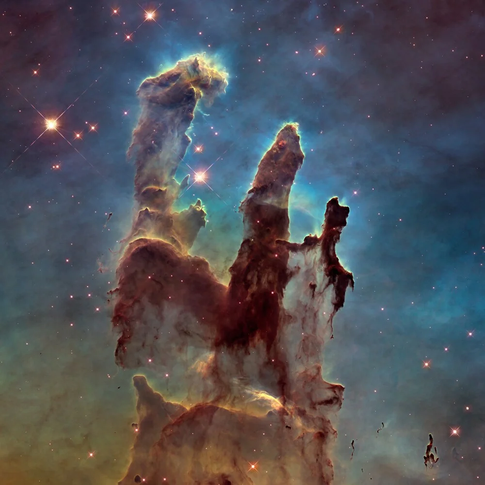 Pillars of Creation - Hubble Space Telescope - fotokunst von Nasa Visions