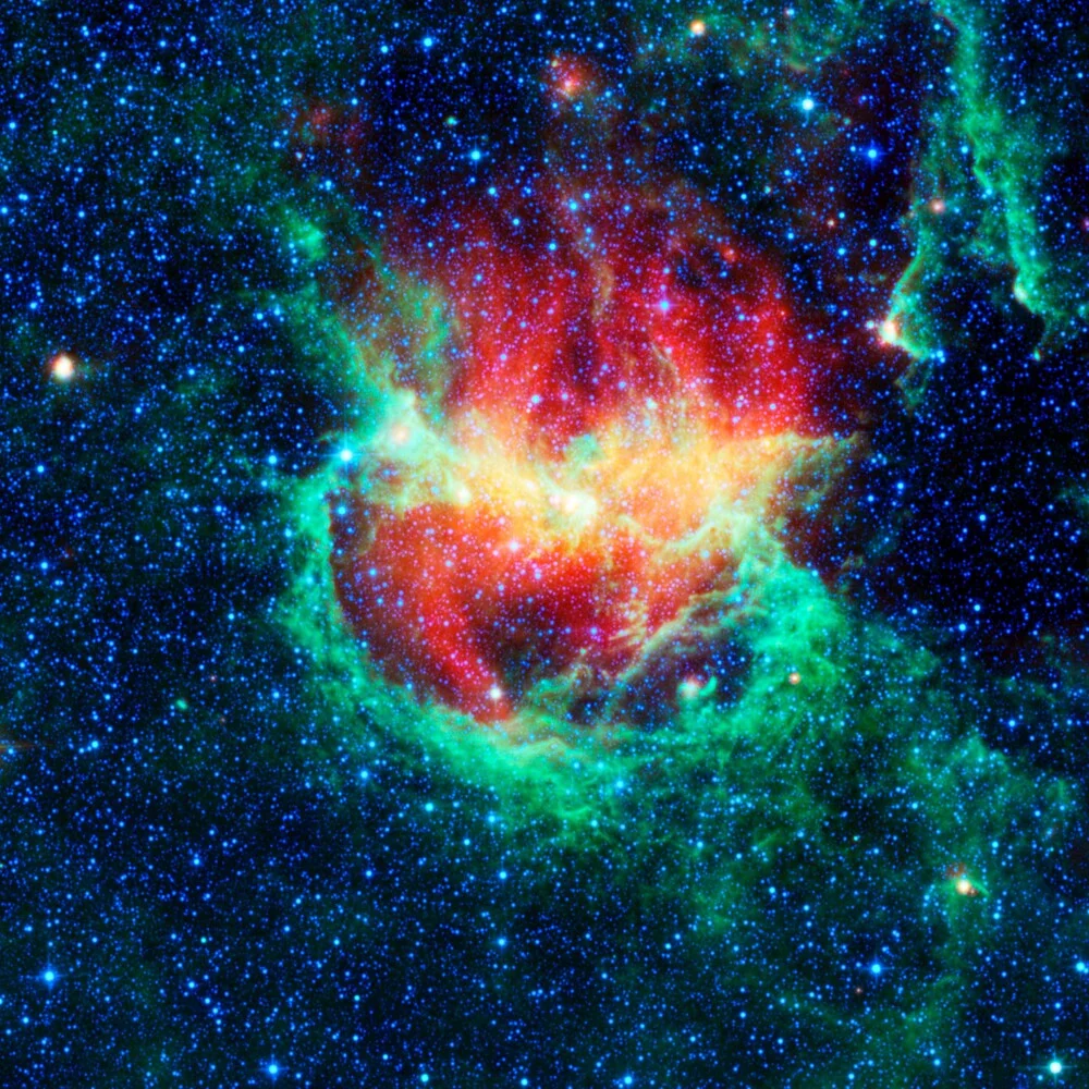 James Webb Telescope - Fotoaufnahme einer fernen Galaxie - fotokunst von Nasa Visions