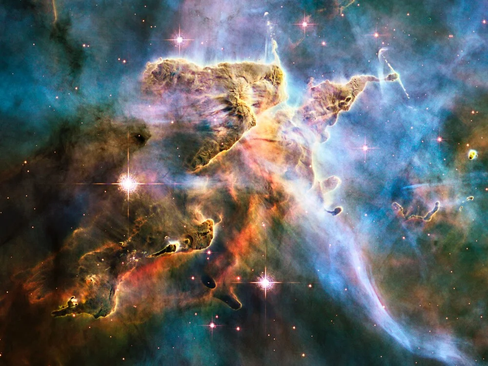 NASA Space Teleskop -  Aufnahme einer fernen Galaxie - fotokunst von Nasa Visions