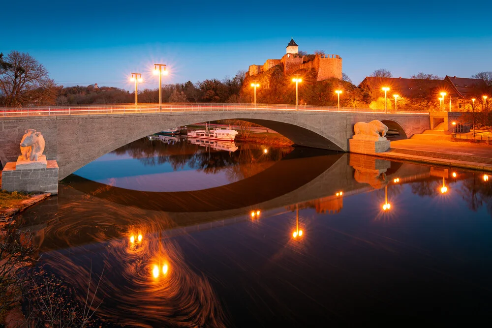 Giebichenstein Castle at dusk - Fineart photography by Martin Wasilewski