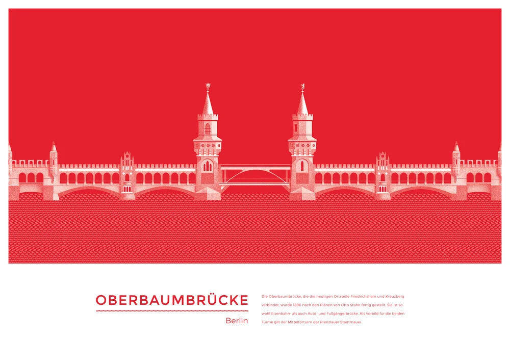 Michael Kunter - Oberbaumbrücke Berlin - fotokunst von The Artcircle