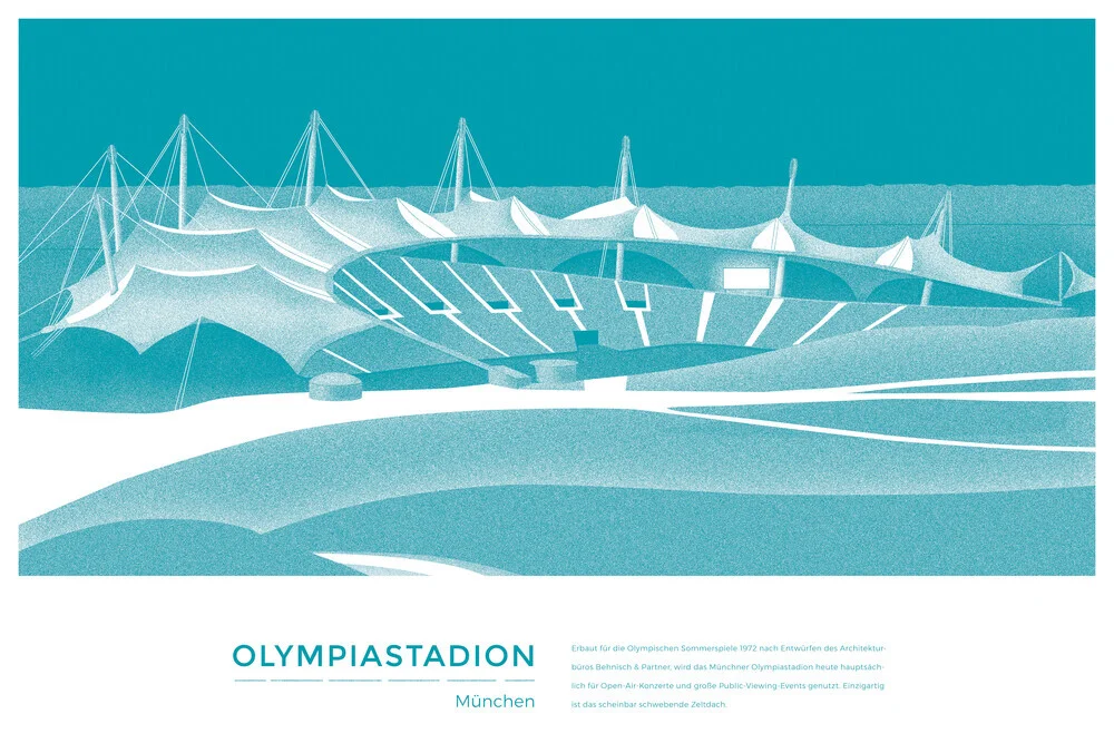 Michael Kunter - Olympiastadion München - fotokunst von The Artcircle