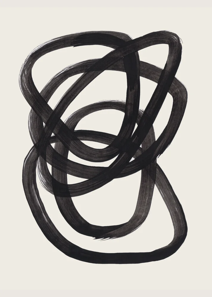 Ejaaz Haniff - Black ink Spirals - fotokunst von The Artcircle