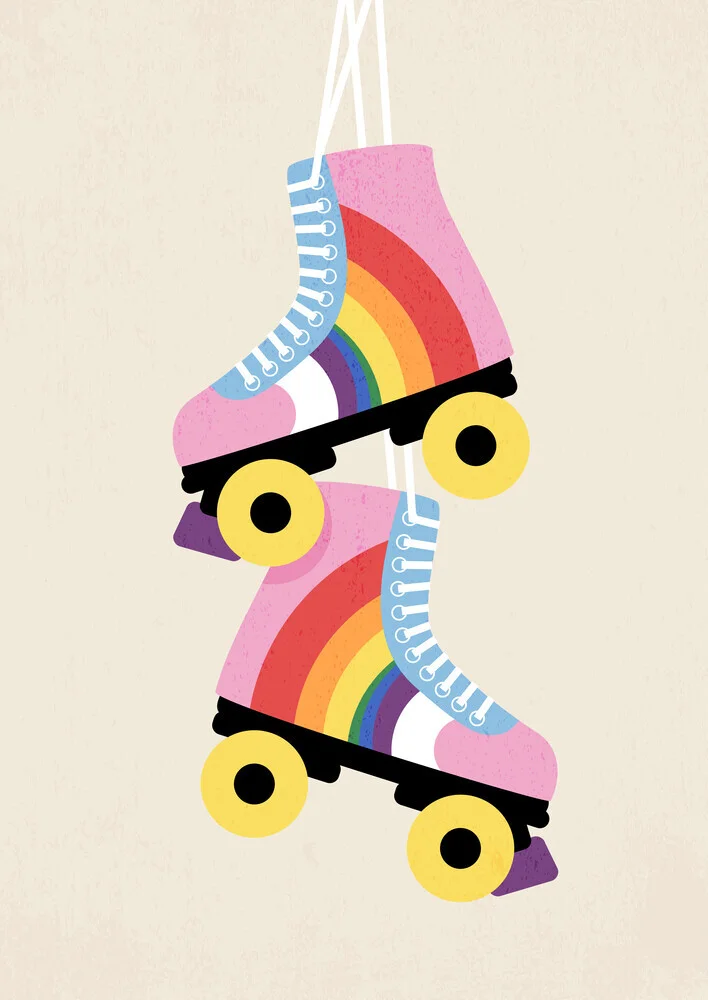 Roller Skates With Rainbow - Fineart photography by Pia Kolle