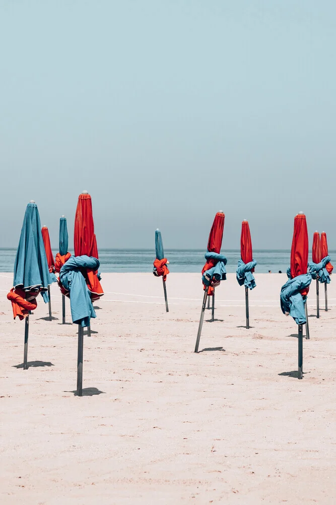 Deauville's iconic blue and red - Fineart photography by Eva Stadler