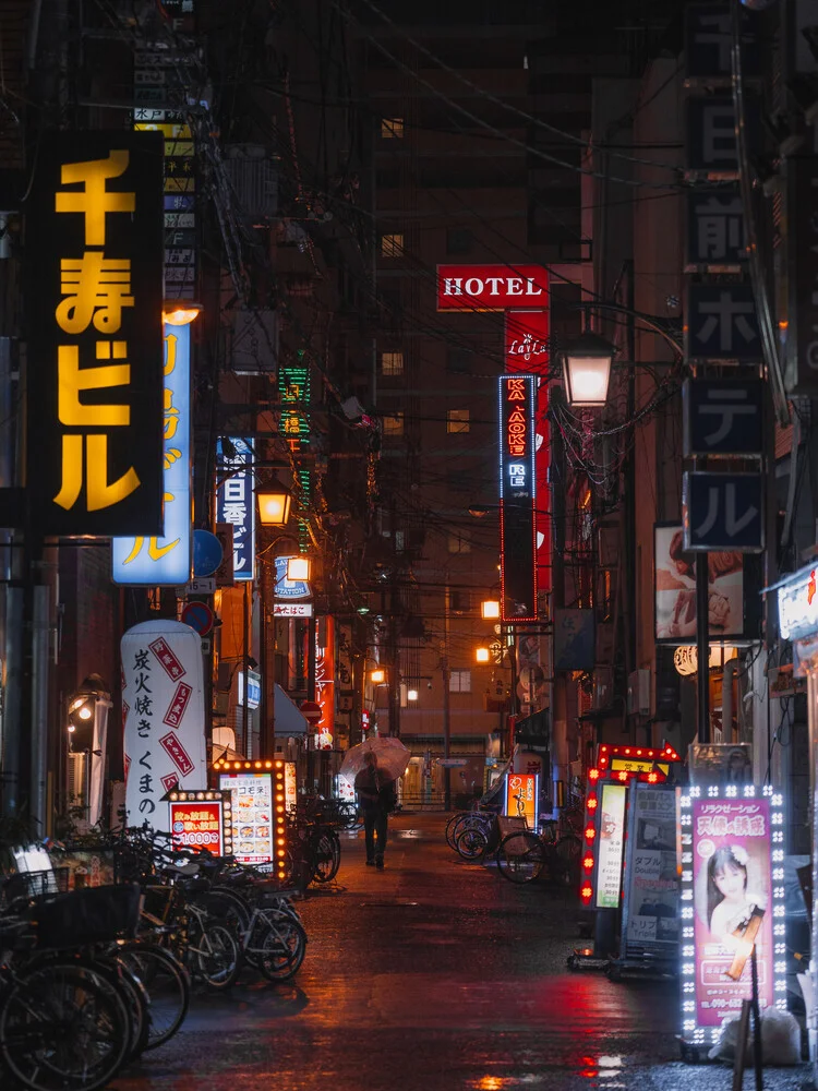 Verregneter Abend in Osaka - fotokunst von Luca Talarico