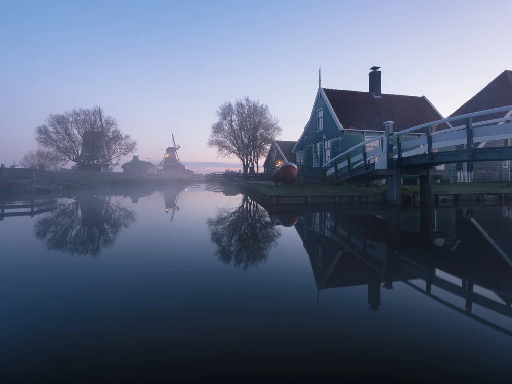 Photo art by Patrick Noack: serene landscape in the fog of the Netherlands