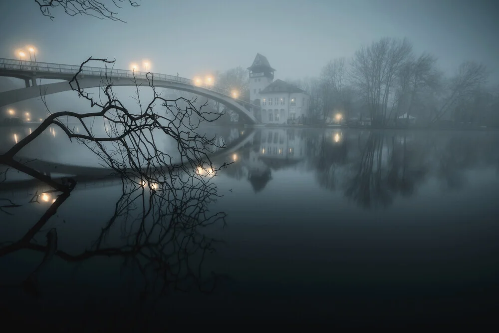 Calm morning mood at the Island of Youth with gentle reflections in the water.