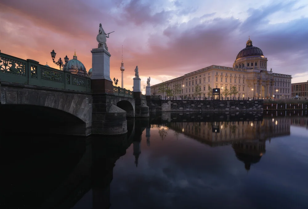 Sunrise over Berlin’s Museum Island with a calm light mood