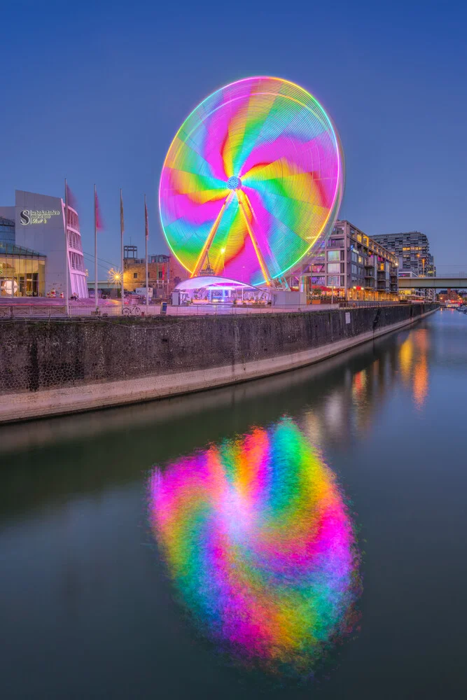 Ferris wheel in Cologne in the evening - Fineart photography by Michael Valjak