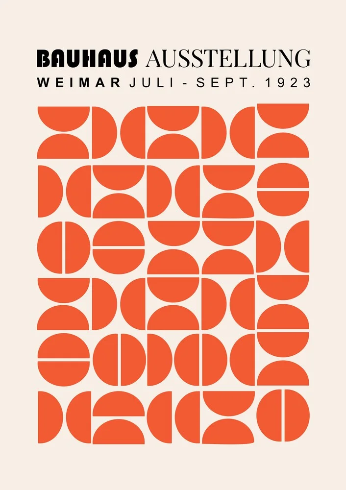 Vintage Bauhaus Poster orange beige 1923 - fotokunst von Bauhaus Collection