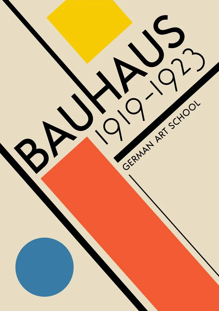Vintage Bauhaus Art School Poster 1923 - fotokunst von Bauhaus Collection