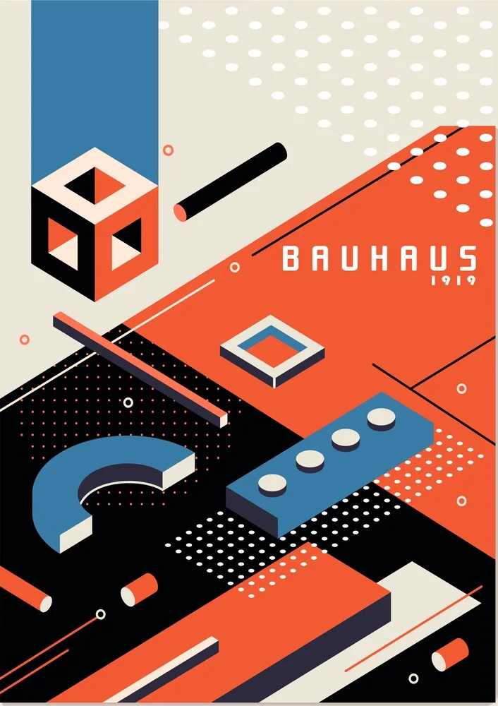Vintage Bauhaus Poster 1919 - fotokunst von Bauhaus Collection