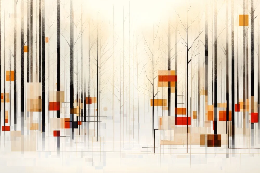 'Geometric Art WINTER' – Wall Art by Melanie Viola as Poster or Acrylic Glass Print