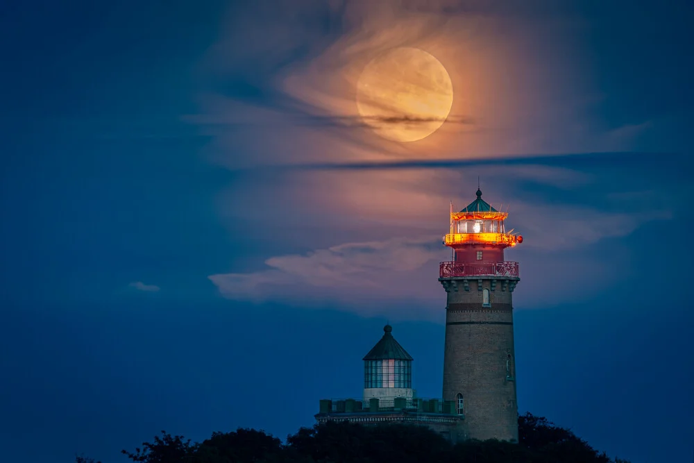 Lighthouses and Full Moon - Fineart photography by Martin Wasilewski