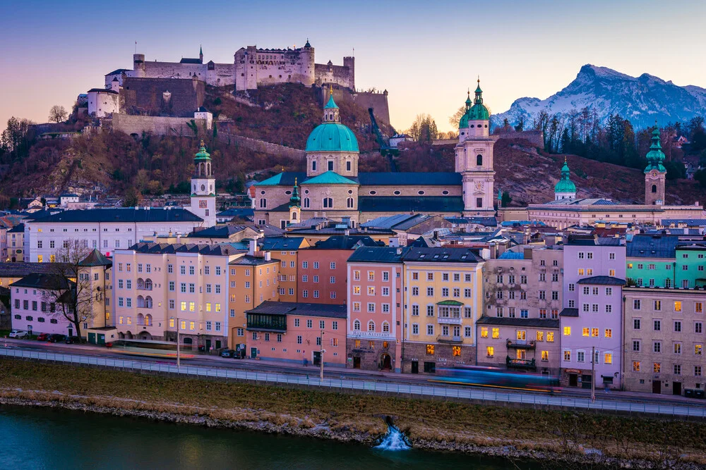 Salzburg on a Winter Evening - Fineart photography by Martin Wasilewski