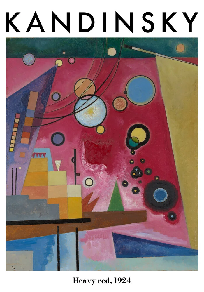 Kandinsky Poster - Heavy Red 1924 - fotokunst von Art Classics