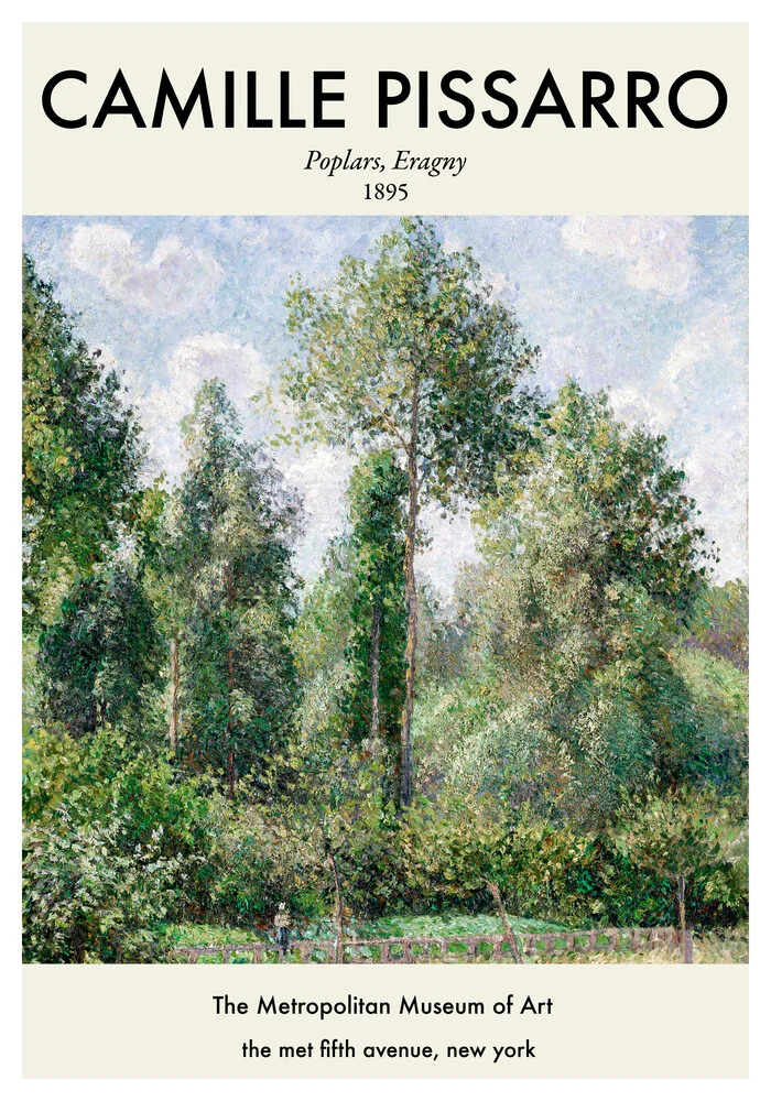 Camille Pissarro Kunstdruck - Poplars - fotokunst von Art Classics