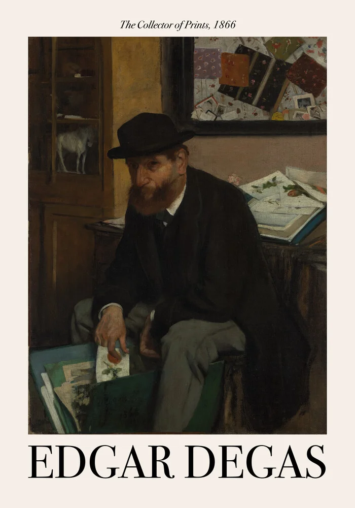 Edgar Degas Poster - Der Sammler von Drucken - fotokunst von Art Classics