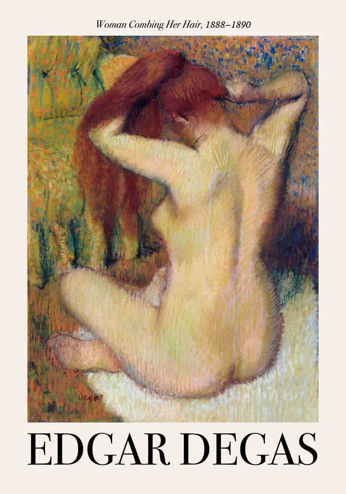 Edgar Degas Poster - Woman Combing Her Hair - fotokunst von Thomas Heinrich