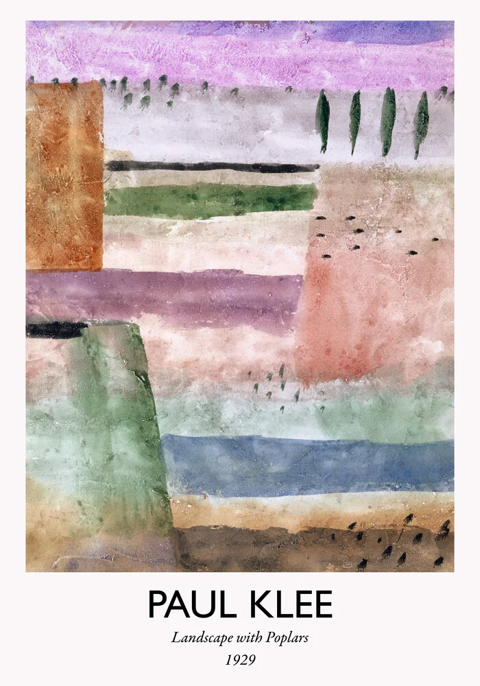 Klee Poster - Landscape with Poplars 1929 - fotokunst von Art Classics