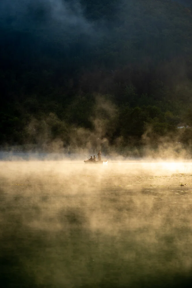 Morning fishing in Bosnia - fotokunst von Christian Köster