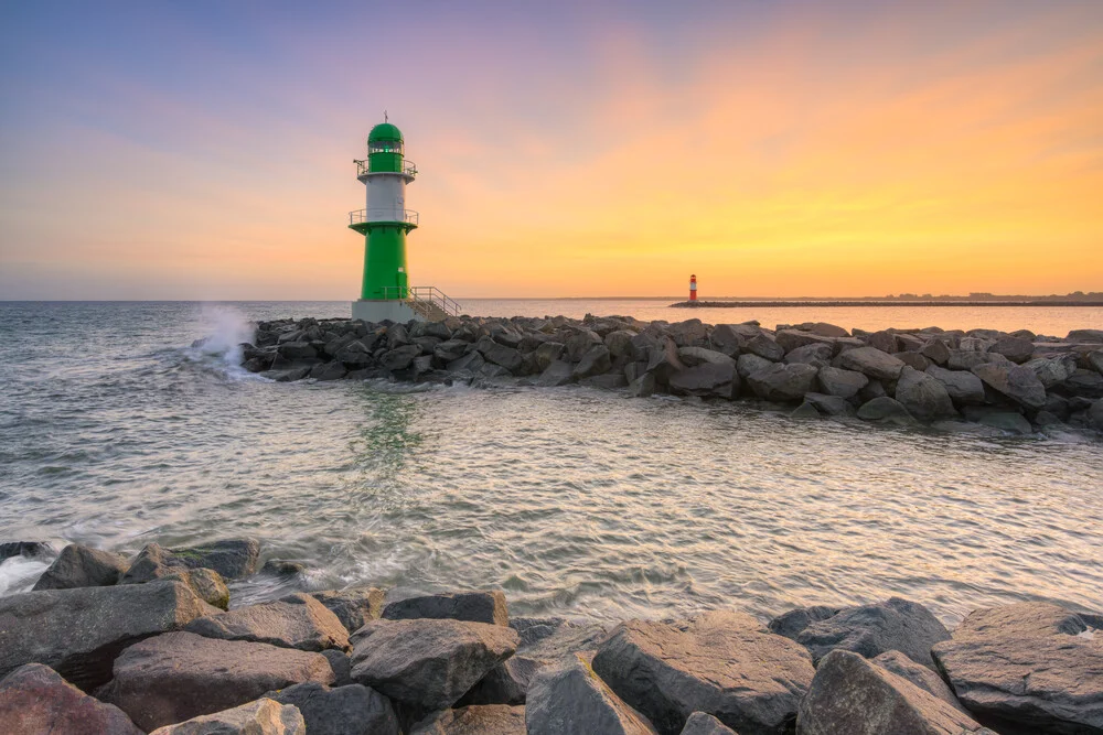 Warnemünde pier light - Fineart photography by Michael Valjak