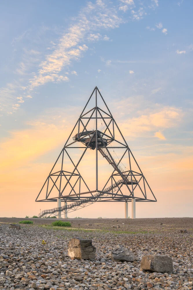 Tetraeder in Bottrop in the evening - Fineart photography by Michael Valjak