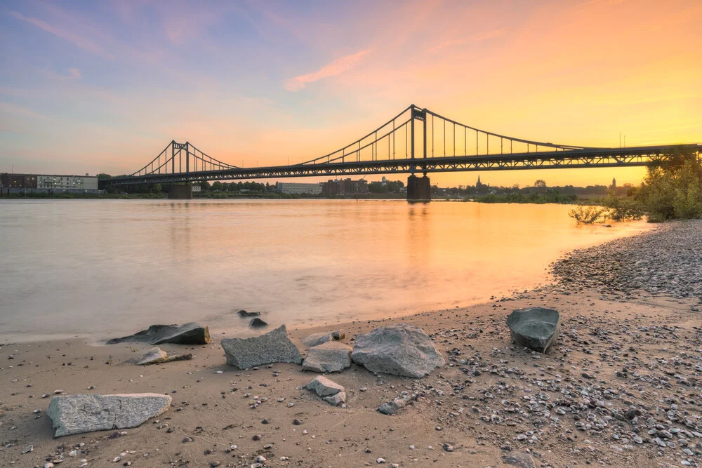 Krefeld-Uerdingen Rhine bridge at sunset - Fineart photography by Michael Valjak