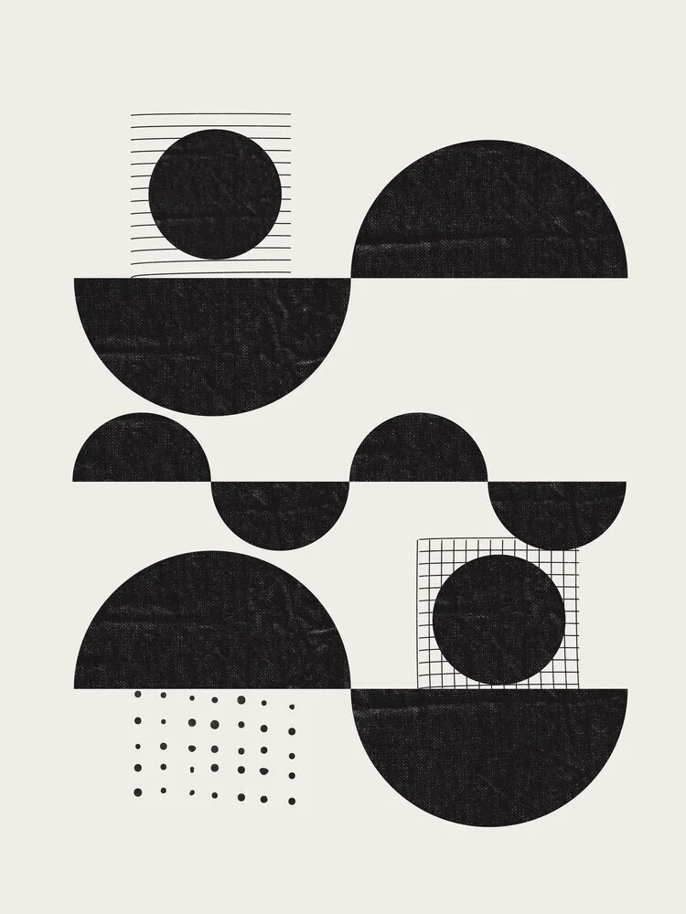 Bauhaus Style Abstract In Black - fotokunst von Ania Więcław