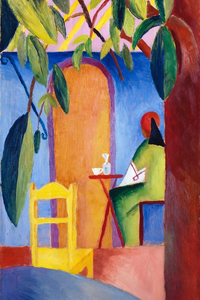 August Macke Kunstdruck - Türkisches Café - fotokunst von Art Classics