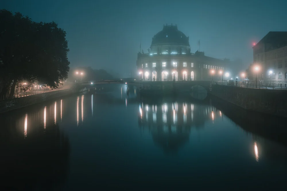 Photo art by Patrick Noack: tranquil scene at the Bode Museum in morning fog