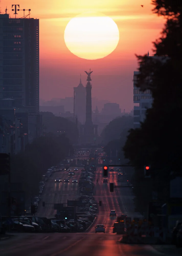 Photo art by Patrick Noack: Distant view of Berlin in morning light