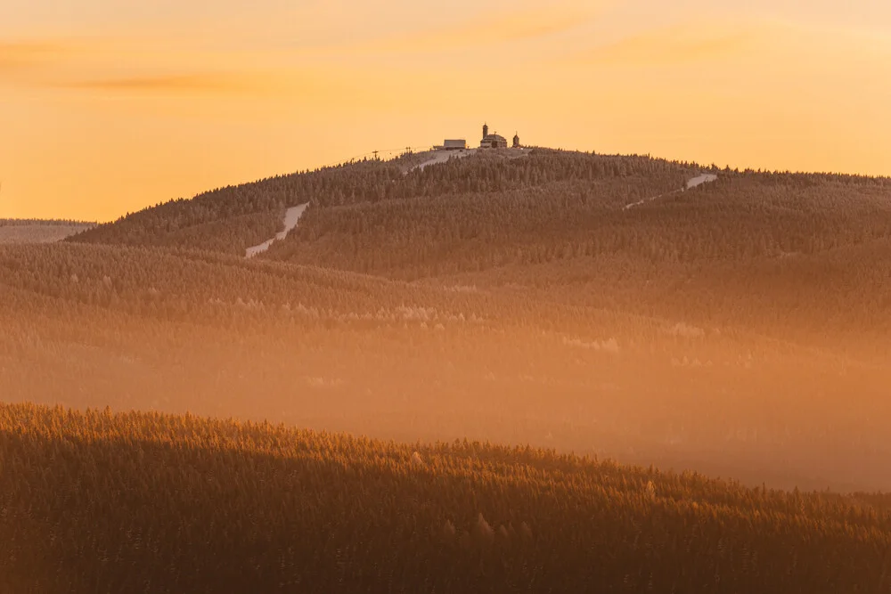 A gilded view over the Ore Mountains, Germany – wall art by Johannes Hulsch as Poster or Acrylic Glass Print