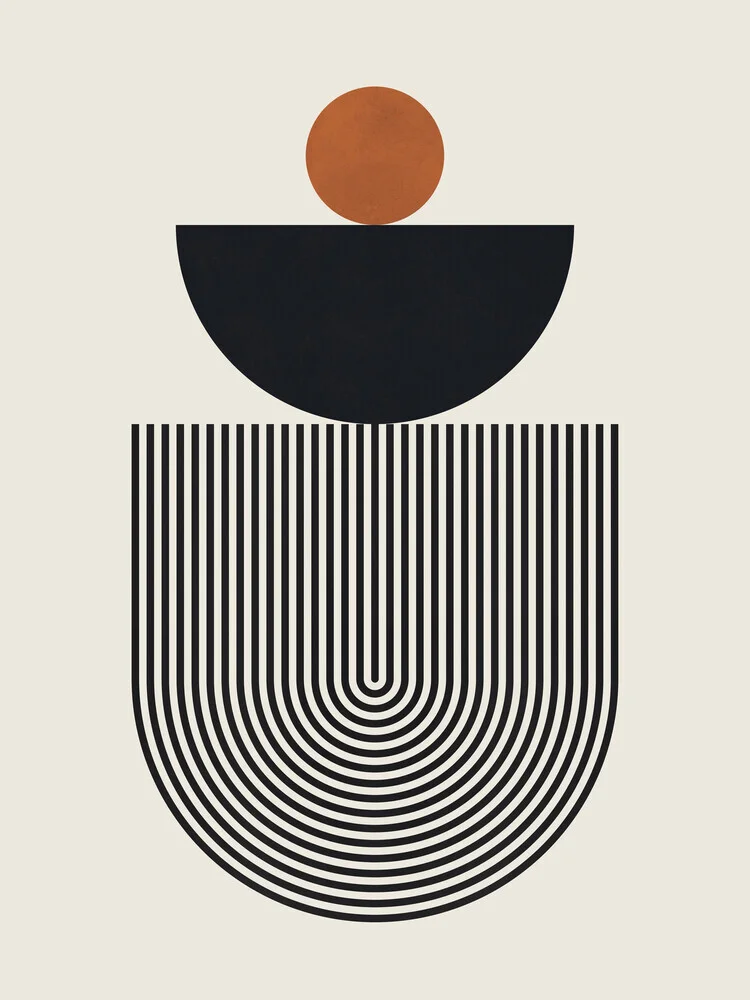 Wandbild 'Lines and circles 1' – Kunst von Vitor Costa als Poster oder Acrylglasbild