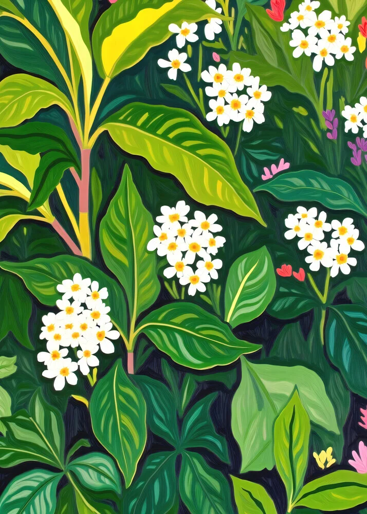 'Beneath The Jungle Canopy' – Wall Art by Uma Gokhale as Poster or Acrylic Glass Print