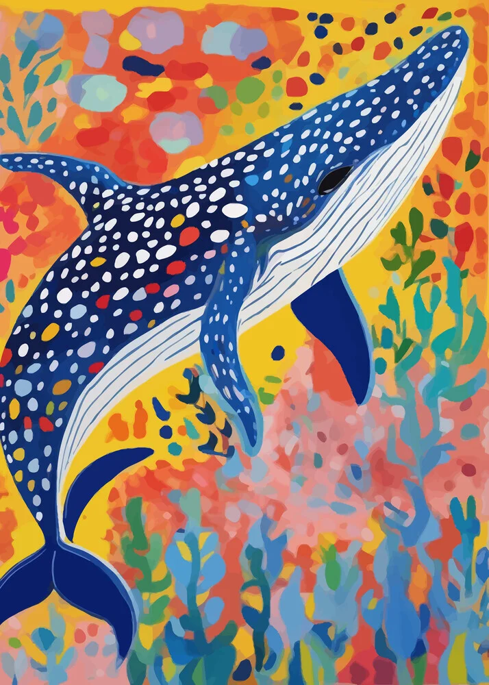 'The Spotted Whale' – Wall Art by Uma Gokhale as Poster or Acrylic Glass Print