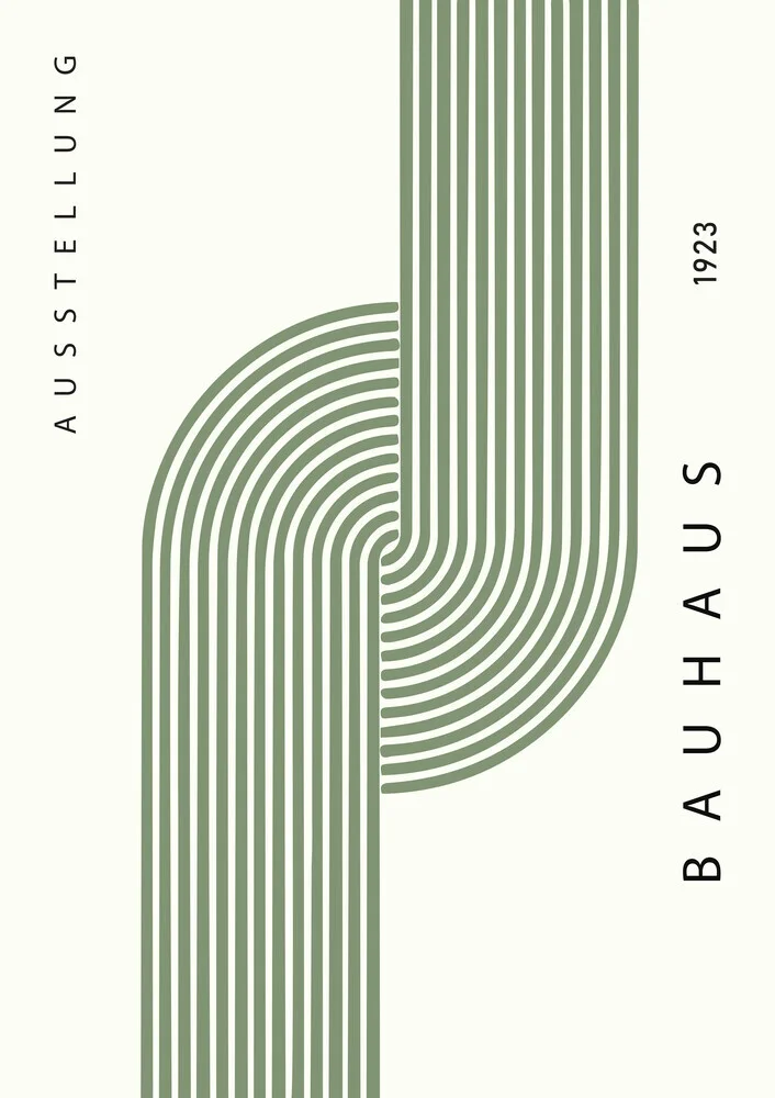 'Bauhaus 1923 Design Poster green-beige' – Wall Art by Bauhaus Collection as Poster or Acrylic Glass Print