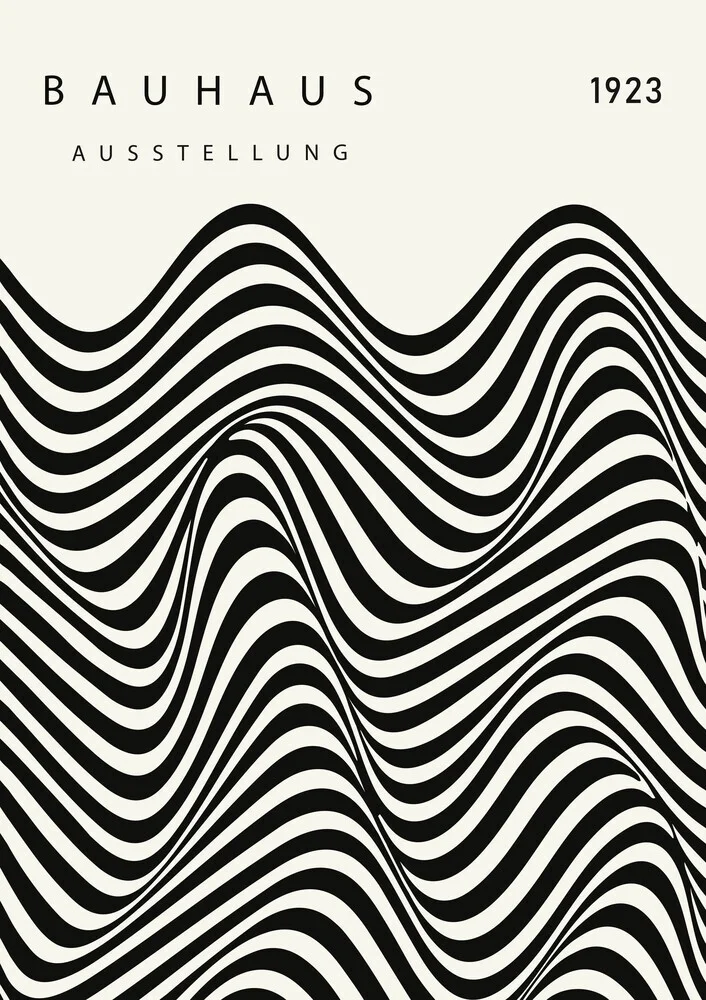'Bauhaus Minimal Design Print black-beige' – Wall Art by Bauhaus Collection as Poster or Acrylic Glass Print