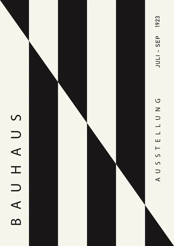 'Bauhaus 1923 Design Print black-beige' – Wall Art by Bauhaus Collection as Poster or Acrylic Glass Print