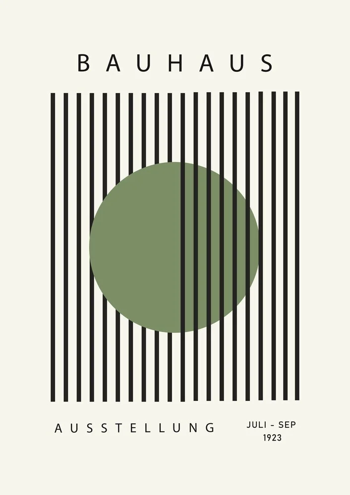 'Bauhaus Minimal Poster Design green-beige' – Wall Art by Bauhaus Collection as Poster or Acrylic Glass Print