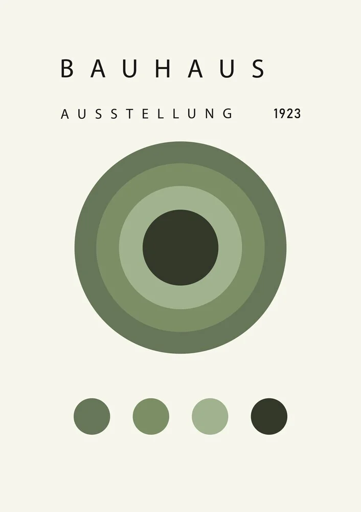 'Bauhaus Minimal Poster Design green-beige' – Wall Art by Bauhaus Collection as Poster or Acrylic Glass Print