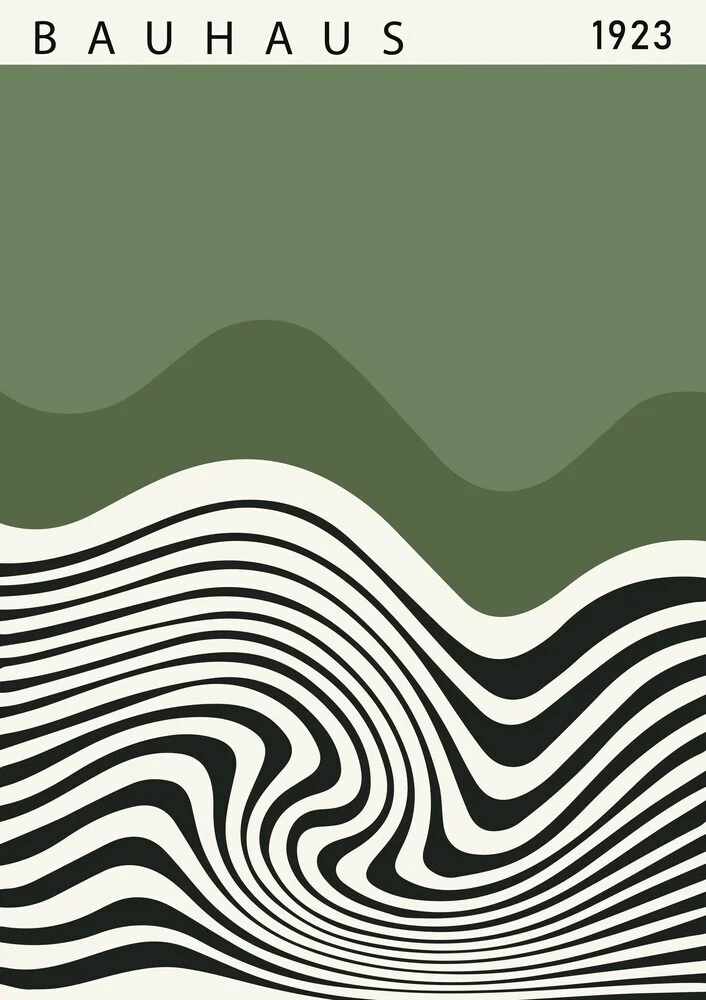 'Bauhaus 1923 Design Poster green-beige-black' – Wall Art by Bauhaus Collection as Poster or Acrylic Glass Print