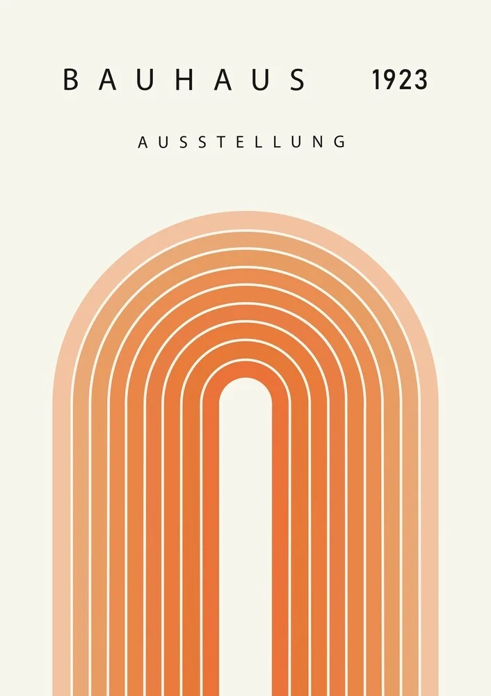 'Bauhaus Exhibition Design orange-beige' – Wall Art by Bauhaus Collection as Poster or Acrylic Glass Print