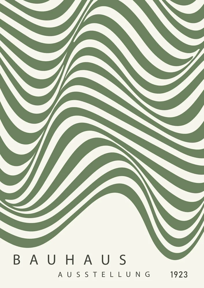 Wandbild 'Bauhaus Design Print grün-beige' – Kunst von Bauhaus Collection als Poster oder Acrylglasbild