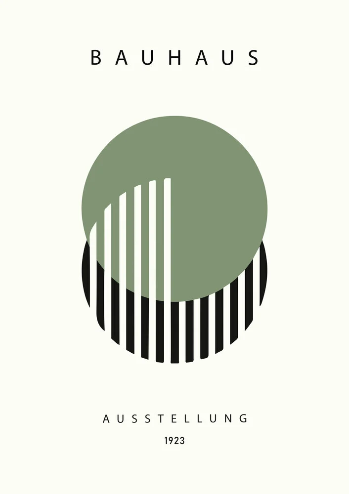 'Bauhaus Exhibition Poster green-beige' – Wall Art by Bauhaus Collection as Poster or Acrylic Glass Print