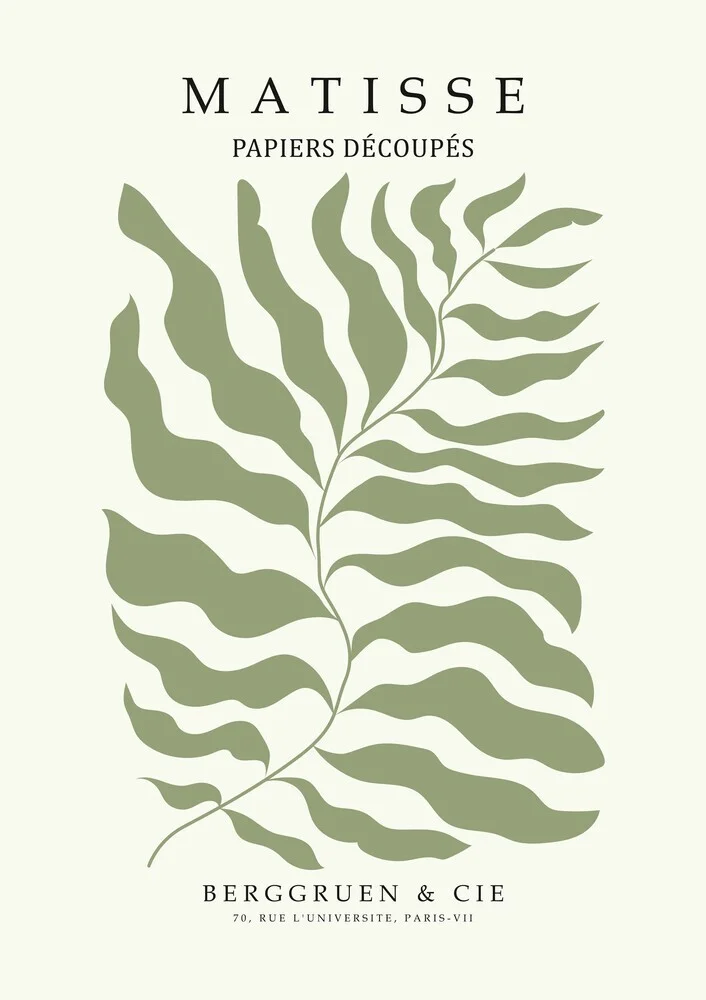 'Henri Matisse - The Cut Outs Print beige-green' – Wall Art by Art Classics as Poster or Acrylic Glass Print